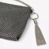 Callie Black Diamond Motif Crystal Hotfix on Suede Clutch Bag