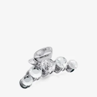 Claw Hair Clip Silver-Finish Crystal Claw Hair Clip