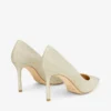 Romy 85 Platinum Ice Dusty Glitter Pointy Toe Pumps
