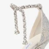 Stevie 100 Ivory Satin Crystal Pumps